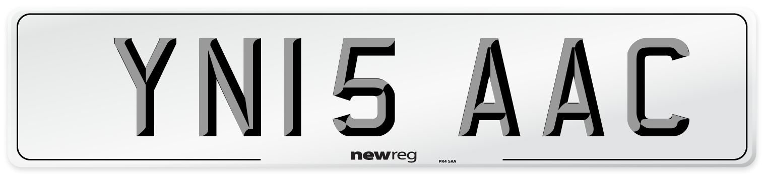 YN15 AAC Number Plate from New Reg